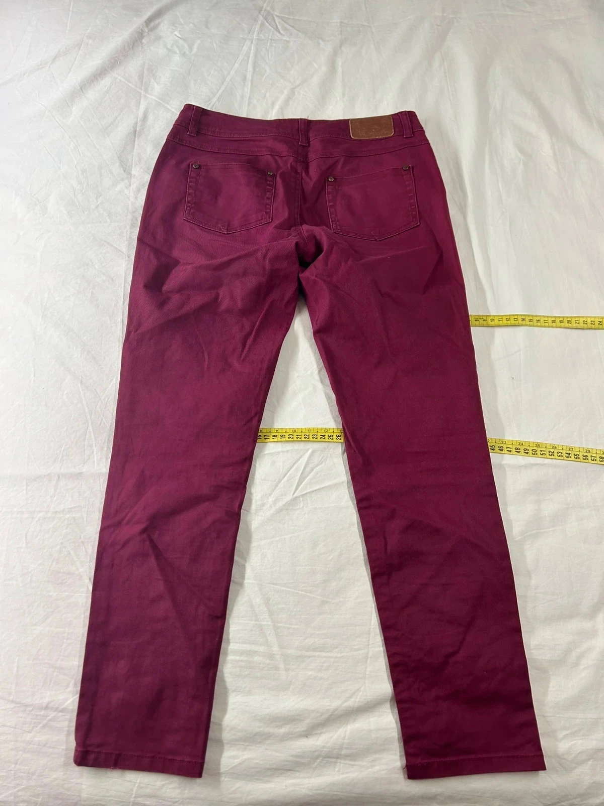Jeans slim vermelho bordeaux in extenso – photo 9